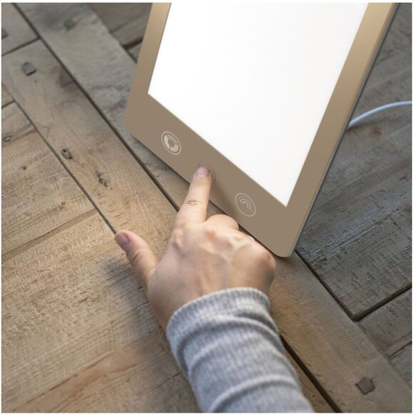 Verilux HappyLight Luxe Touch Light Therapy Makeup Desk Lamp - White - Picture 15 of 16